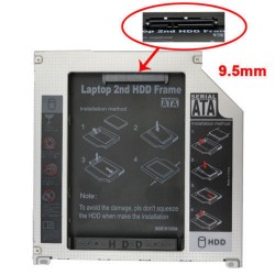 HDD/SSD SATA III Adaptateur /Baie /Lecteur Optique / pour Disque Dur Hard Drive Caddy Bie Pour MacBook et MacBook Pro 9.5mm