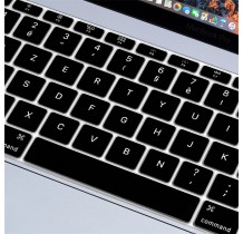 Protection clavier Noir Azerty macbook pro 13" A1708 sans touchbar