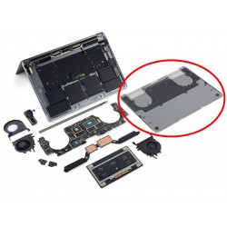 Bottom case coque du bas macbook 15" A1707 Touchbar Silver Argent